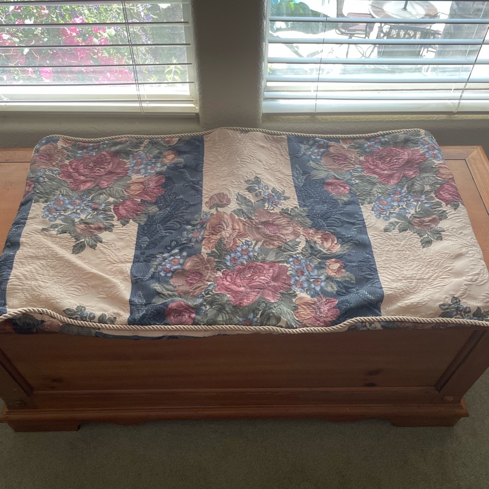 Two Floral King Sized Pillow Shams and one accent pillow!